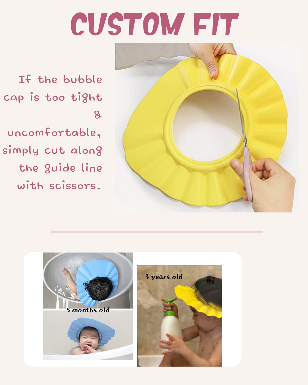 Baby Bubble Shampoo Cap